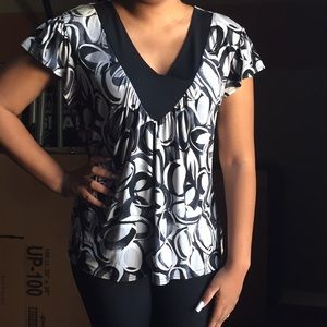 PLUS SIZE 🖤 Black-White-Gray blouse